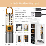 X10-P50 Outdoor LED Flashlight Multi-Functional Camping Lighting Flashlight Portable Rechargeable Work Lamp