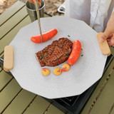 33cm Small Outdoor Camping Rhombus Grill Plate Portable Nonstick Grill Pan Picnic Wearable Cookware