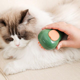 Avocado Shaped Pet Spray Massage Brush Motorized Bath Hair Removal Brush For Dogs And Cats(White)