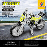MoFun SW-003 188 PCS DIY Stainless Steel Street Motorcycle Assembling Blocks
