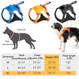 Pet Harness Vest Type Explosion-proof Dog Leash, Size: M(Orange)