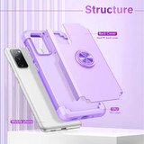 For Samsung Galaxy S20 FE L2 Rotating Ring Holder Magnetic Phone Case(Dark Purple)
