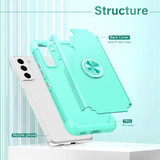 For Samsung Galaxy S22 5G L2 Rotating Ring Holder Magnetic Phone Case(Mint Green)