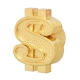 Universal 8mm Dollar Style Plastic Car Tire Valve Caps, Pack of 4(Gold)