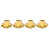 Universal 8mm Dollar Style Plastic Car Tire Valve Caps, Pack of 4(Gold)