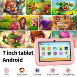 K7 Pro Panda 7 inch WiFi Kids Tablet PC,  2GB+32GB, Android 13 Allwinner A100 Quad Core CPU Support Google Play(Pink)