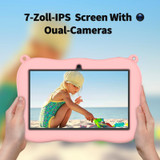 K7 Pro Panda 7 inch WiFi Kids Tablet PC,  2GB+32GB, Android 13 Allwinner A100 Quad Core CPU Support Google Play(Pink)