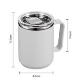 401-500ml 304 Stainless Steel Portable Mug Coffee Cup with Lid Leakproof Thermos Drink Bottle(Blue)