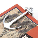 Personalized Metal Anchor Bookmark Cubic Book Page Clip Reading Aid Stationery For Students(Silver)