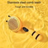 Bee Pet Comb Cats Hair Removal Massage Needle Brush(Yellow)