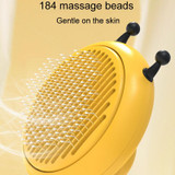 Bee Pet Comb Cats Hair Removal Massage Needle Brush(Yellow)