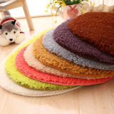 Faux Fur Rug Anti-slip Solid Bath Carpet Kids Room Door Mats Oval  Bedroom Living Room Rugs, Size:80x200cm(Light Camel)