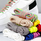 5 Pairs Bold Round Sneakers Casual Shoes Rope, Length:100cm(Navy)