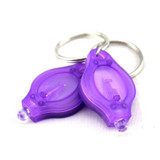 2 PCS Mini Pocket Keychain Flashlight Micro LED Squeeze Light Outdoor Camping Ultra Bright Emergency Key Ring Light Torch Lamp(Purple)