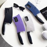 For Samsung Galaxy S22 Ultra 5G Simulated Kitchen Knife TPU + PC Phone Case(Purple)