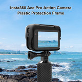For Insta360 Ace Pro PULUZ Plastic Cage Expansion Adapter Frame with Cold Shoe Base (Black)