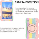 For Samsung Galaxy Tab A9 8.7 2023 Silicone Hybrid PC Tablet Case with Shoulders Strap(Colorful Rose Gold)