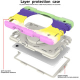 For Samsung Galaxy Tab A9 8.7 2023 Silicone Hybrid PC Tablet Case with Shoulders Strap(Colorful Purple)