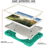 For Samsung Galaxy Tab A9+ 11 2023 Silicone Hybrid PC Tablet Case with Shoulders Strap(Mint Green)