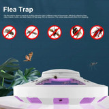 Flea Fly Mosquito Trap Cockroach House with Warm And Purple Light(White)