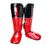 MTB SJ-004A Freestyle Grappling Thai Boxing Training Leg Guards Ankle Protector Sports Protective Gear, Size:S(Red)