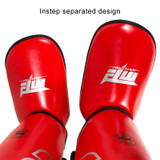 MTB SJ-004A Freestyle Grappling Thai Boxing Training Leg Guards Ankle Protector Sports Protective Gear, Size:S(Red)