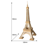 Rolife TG501 Eiffel Tower 3D Three -Dimensional Puzzle Board Children Wood Puzzles Model