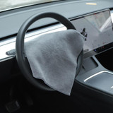 For Tesla General Car Microfiber Towel Cleaning Rag, Style: No LOGO, Size: 30 x 30cm