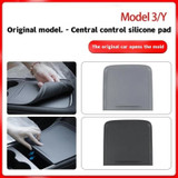 For Tesla Model 3 / Y Car Center Console Silicone Anti-slip Protective Mat (Black)