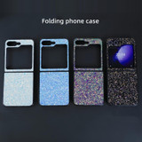 For Samsung Galaxy Z Flip5 Flash Diamond Folding Phone Case(Flash Blue)