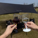 COOL CAMP CF-523 Removable Portable Outdoor Camping Wine Glass Shatterproof Resin Collapsible Champagne Cup(White)