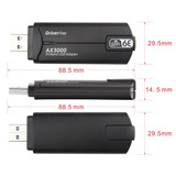 WD-AX3000 For Desktop PC WiFi Receiver USB 3.0 WiFi6 Driver Free Wireless Network Card(Black)