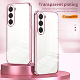 For Samsung Galaxy S23 5G Transparent Plating Fine Hole Phone Case(Black)