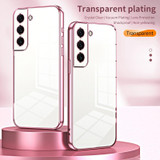 For Samsung Galaxy S22 5G Transparent Plating Fine Hole Phone Case(Transparent)