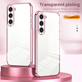 For Samsung Galaxy S23+ 5G Transparent Plating Fine Hole Phone Case(Green)