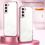 For Samsung Galaxy S21 5G Transparent Plating Fine Hole Phone Case(Green)