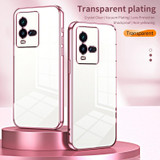 For vivo iQOO 10 Transparent Plating Fine Hole Phone Case(Transparent)