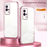 For vivo iQOO 8 Transparent Plating Fine Hole Phone Case(Transparent)