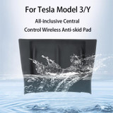 For Tesla Model 3 / Y Car Center Console Phone Wireless Charging Silicone Anti-slip Mat (Black)