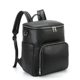 4 In 1  Leather Diaper Bag Backpack Mommy Bag With USB Charging Port(Black)