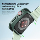 For Apple Watch 9 / 8 / 7 45mm DUX DUCIS Tamo Series Hollow PC + TPU Watch Protective Case(Transparent Green)