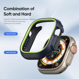 For Apple Watch Ultra 2 49mm / Ultra 49mm DUX DUCIS Bamo Series Hollow PC + TPU Watch Protective Case(Midnight Blue+Green)