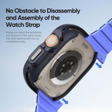 For Apple Watch Ultra 2 49mm / Ultra 49mm DUX DUCIS Bamo Series Hollow PC + TPU Watch Protective Case(Midnight Blue+Green)