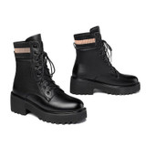 Women Fall And Winter Martin Boots England Style Thick Bottom Short Boots, Size: 39(Plus Velvet)