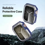 For Apple Watch 4 / 5 / 6 / SE 44mm DUX DUCIS Tamo Series Hollow PC + TPU Watch Protective Case(Transparent Blue)