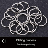 10pcs 1.5 X 25mm Key Holder Ring Metal Key Chain Charm Ring