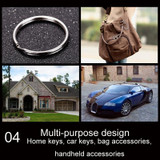 10pcs 1.5 X 25mm Key Holder Ring Metal Key Chain Charm Ring