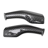 For Tesla Model 3 / Y Car Turn Signal Lever Carbon Fiber Pattern Protective Cover(Bright Black)