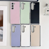For Samsung Galaxy Z Fold4 5G Metal Patent Leather Phone Case(White)