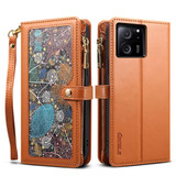 For Xiaomi 13T / 13T Pro / Redmi K60 Ultra ESEBLE Star Series Lanyard Zipper Wallet RFID Leather Phone Case(Brown)